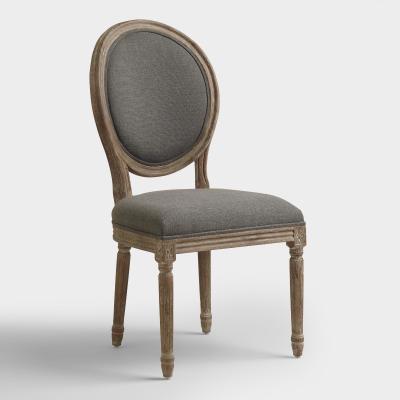 China French style oak wood frame with oval back antique wedding stackable louis xv chair for sale