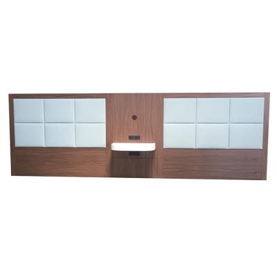 China Hampton Inn Hotel Style Wardrobe Furniture King Queen Headboard With Usb for sale