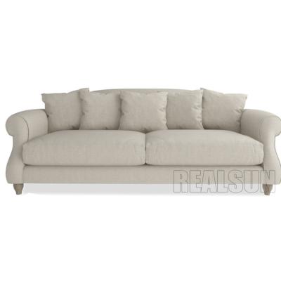 China Sofá de madera tapizado de Sofa Linen Fabric Luxurious Banquet de la sala de estar del Recliner de los muebles en venta