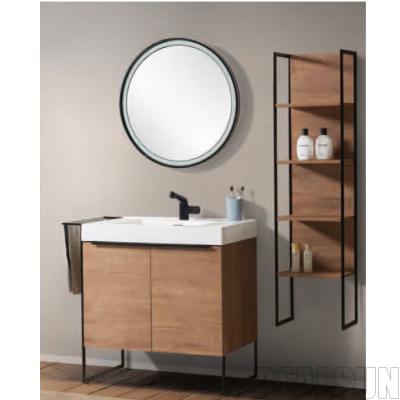 China Single Sink Style Metal Frame Bathroom Wash Basin Home Cabinet Hotel Home Center for sale