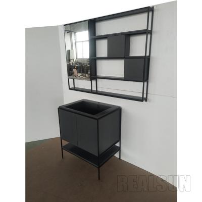 China Los gabinetes modernos pintados impermeables de la vanidad del cuarto de baño del MDF fijan estilo americano en venta