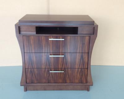 China JW Marriott Hotel Ebony Wood Veneer Hotel Room Dresser 3 Drawer Classicc Design for sale