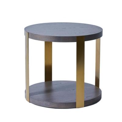 China Luxe om Houten Hoogste Roestvrij staalkoffietafel Stevige 72x64cm Te koop