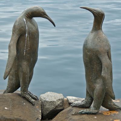 China China Factory Sculpture Penguin Bronze Statue Of Wildlife Bronze Animal Statues for sale