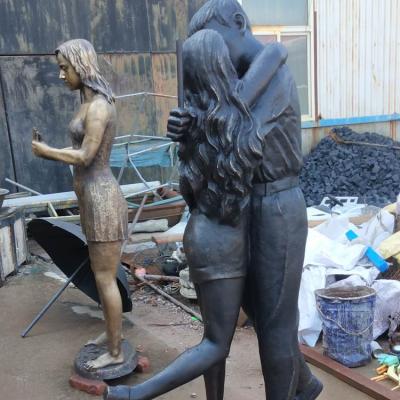 China China Reproduce Art Bronze Metal Large Lady Bronze Water Fountain For Outdoor Garden for sale