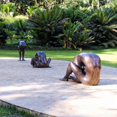 China China Park Outdoor Decor Bronze Abstract Naked Sports Figures Human Statues for sale