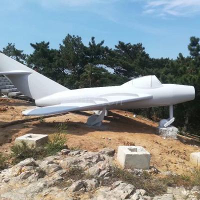 China China Stainless Steel Factory 304 Large Stainless Steel Model Airplane Sculpture for sale