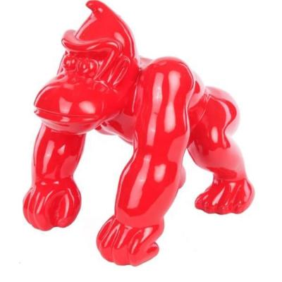 China China Home Party Decoration Fiberglass Resin Donkey Kong Animal Gorilla Scorch Blush Statue for sale