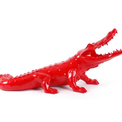 China China custom modern garden sculpture fiberglass animal alligator animal sculpture for sale for sale