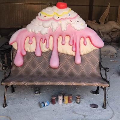 China 2019 China high quality new design fiberglass ice cream cone outdoor chair for public for sale