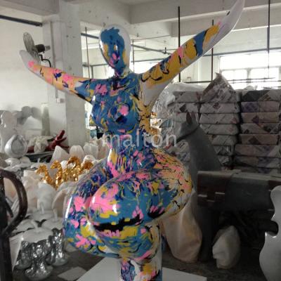 China China factory wholesale fiberglass nude yoga fat lady resin sculpture for sale for sale