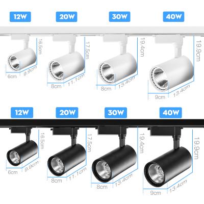 China office building led lighting aluminum led track light 3W 7W 12W led track light 2700k 3000k 5000k led track light led light store for sale