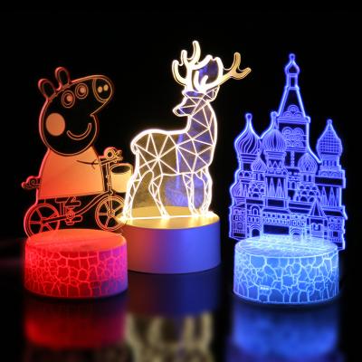 China New Design 3W Modern 3D USB Lighting Gift Color Changing Room Decoration Home Decor 3D Fill Night Lights, 3D Night Light, 3D Lamp Light for sale