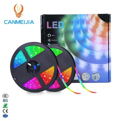 China Smart Theme Park LED Strip Lights Wifi 12V Waterproof 5m Set Remote Flexible SMD 5050 Backlight RGB LED Strip, Strip RGB, RGBW LED Strip for sale