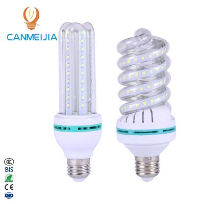 China Residential Wholesale Cheap Lamp E27 B22 3w 5w 7w 9w 12w 18w 24w 32w High Power Energy Saving Light SMD U/Spiral Shape CFL Led Corn Bulb for sale