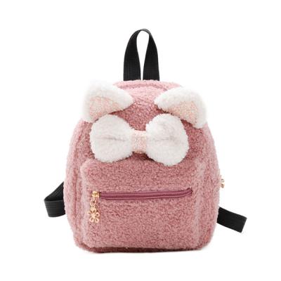 China Factory Durable Girls Lovely Plush Backpack School Bag In Comfortable Touch for sale