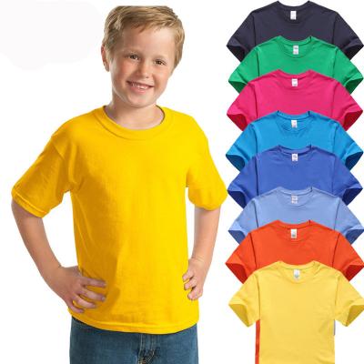 China QUICK DRY Wholesale Custom Printing 100% Cotton Short Sleeve White Kids Boy T-Shirt for sale