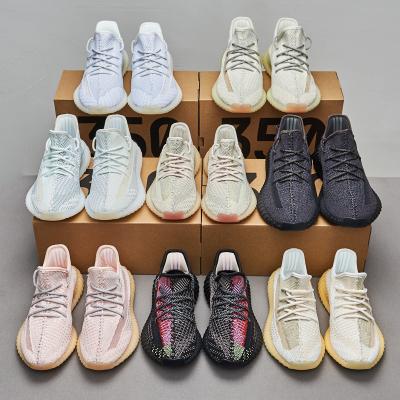 China Cushioning popular fly knit unisex running shoes men and women sneakers high quality yeezy shoes 350, yeezy shoe, 350 yeezy for sale