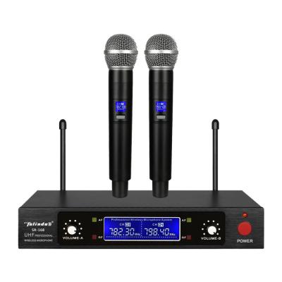 China Handheld Microphone With Speaker FULINDA Wireless UHF Microphone Cheap Price Full Metal for sale