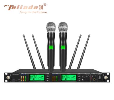 China Handheld Microphone with Speaker UHF Multifunctional Wireless Microphone True Diversity KT-4D for Stage Performance for sale