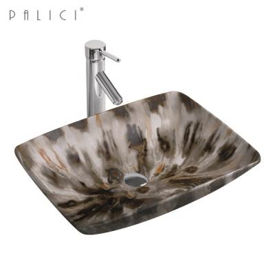 China Broom Sinks Factory New Product Decorate Ceramic Rectangular Washbasin Pour Barber Shop Sink Lavobo Toilet for sale