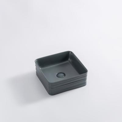 China K451MF1 Matt Gray Color New Fashion Popular Easy Clean Square Basin For Home Use for sale