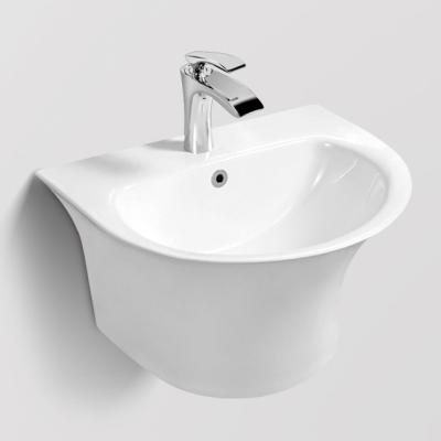 China New Arrival Ceramic Wall Hung Basin Wash Hand Basin Sink Bathroom Wall Hung Sink Wall-Hung Basin Bathroom Easy Clean for sale