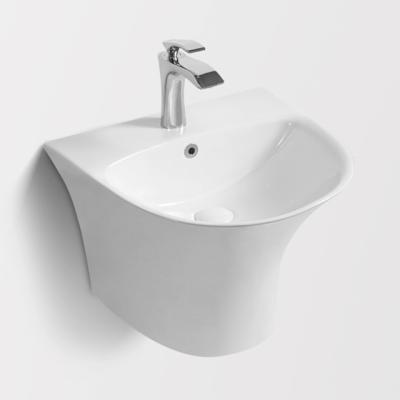 China New Arrival Bathroom Wall Hung Basin Ceramic Wall Hung Easy Clean Sink Wall-hung Basin Bathroom Wash Hand Basin Sink for sale