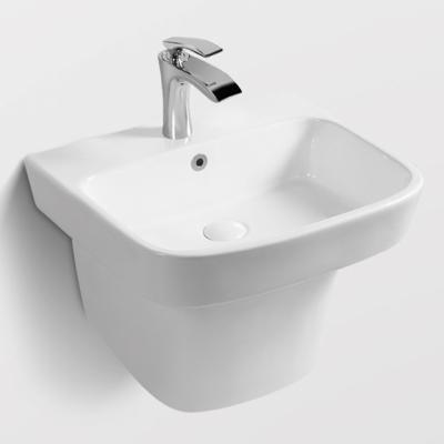 China New Arrival Easy Clean Wall Hung Sink Bathroom Wall Hung Ceramic Basin Wall-hung Basin Bathroom Wash Hand Basin Sink for sale