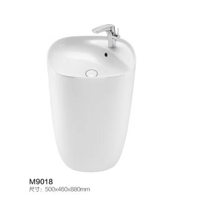 China Sanitary Easy Clean Bathroom Sink Washhand Pedestal Sink Hot Sale M9018 for sale