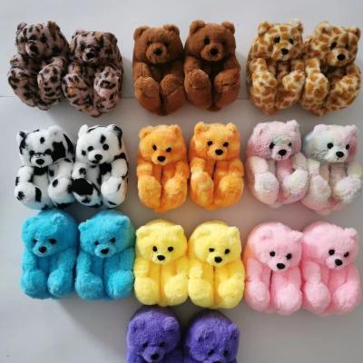 China Fashion trend best-selling shoes, lovely winter gift for girls, Christmas party teddy bear slippers from B2C/FB/ for sale