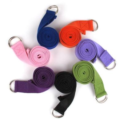 China 100% Cotton Yoga Workout Stretch Strap Band With Flexible Loops for sale