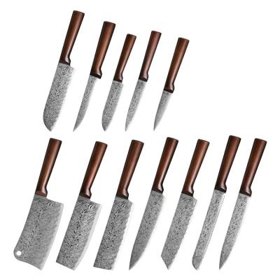 China Bone Viable Vegetable Chop Knife Multifunctional Damascus Chef Kitchen Knife Set for sale