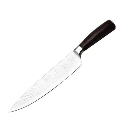 China Low Price Promotion Damascus Style Kitchen Knife Sustainable Western Cooking Knife Slicing Knife for sale