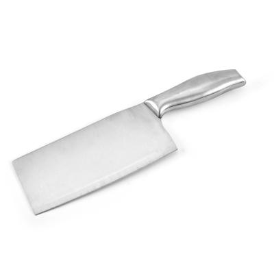 China Durable Round Handle Stainless Steel Kitchen Bone Cutting Knife Slicing Knife With Stand for sale