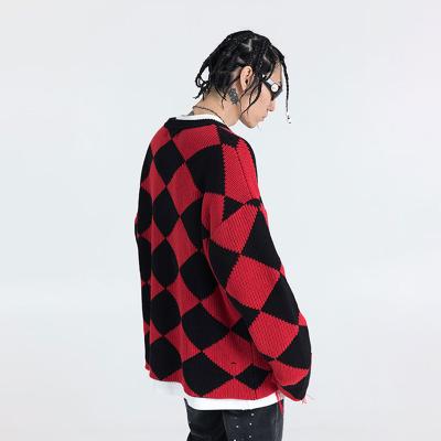 China High Quality Breathable Custom Logo Color Checker Board Plain Mohair Knitted Pullover Hombre Men Women Unisex Sweater Pullovers for sale