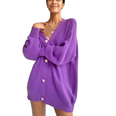 China Autumn New Women's Autumn New Women's Korean Knitted Spring Oversized V-Neck Oversized Sleeve Cardigan Sweater Coat for sale