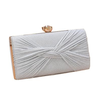 China Wholesale high quality luxury fashion satin rhinestone buckle party shiny evening clutch bags for women for sale