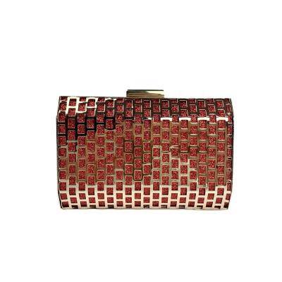 China High Quality WAKED Luxurious Shiny Metal Mesh Designer Handheld Evening Bags Suitable For Parties for sale