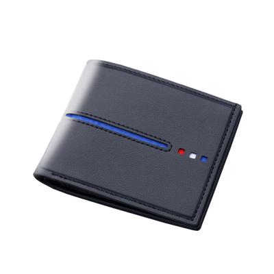 China Multiple Card Slots WAKED Wholesale Vintage PU Short Bifold Wallet For Men for sale