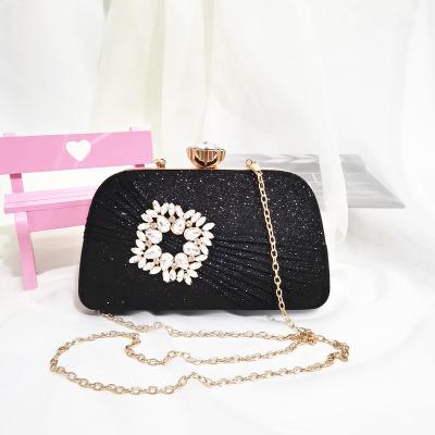 China Carry Ways multi WAKED large rhinestones pleated rhinestones even clutch flower elegant evening clutch for sale