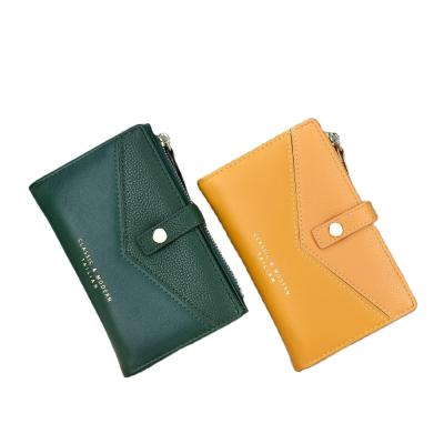 China High Quality Card Holder Wallet Women High Quality Latch Buckle Folding Money Bag With Coin Pocket for sale