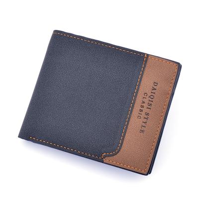 China Multiple Card Slots WAKED Logo Pu Zipper Coin Pocket Custom Vintage Window Men's ID Short Wallet for sale