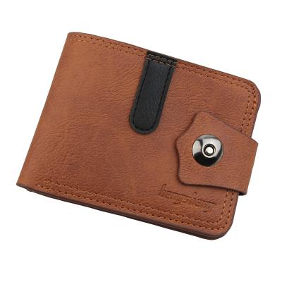 China High Quality WAKED PU Leather Hollow Loop 2020 Multi Card Slot Short Wallet For Men for sale