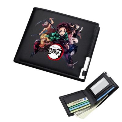 China Multiple Japanese Demon Slayers Blade Embossed Anime Wallet Multi-Card Slots Men Comic Wallet for sale