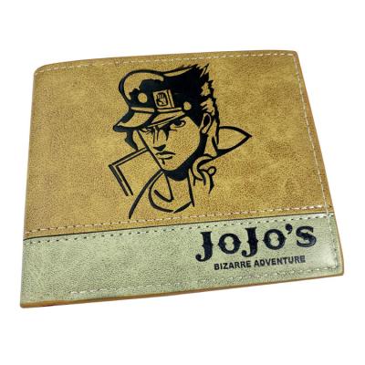 China Embossed Multiple By JoJo's Bizarre Adventure Anime Wallet Multiple Card Slots Card Slot Men's PU Leather Comic Wallet for sale