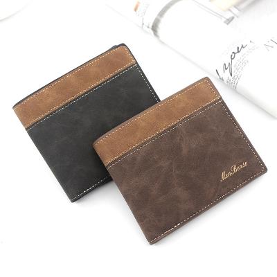 China Multiple Card Slots WAKE Factory Outlet Custom PU Fold Short ID Slot Wallet For Men for sale