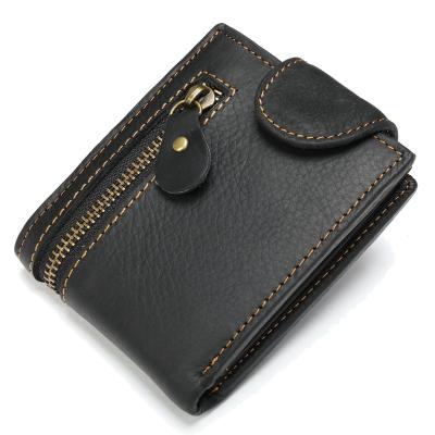 China Waterproof WAKED Custom Men Card Slots Men Genuine Leather Multi Bifold Wallet for sale