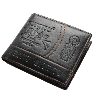 China Durable And Wear Resistant WAKED Logo Men Short Wallet Genuine Customized Leather Slim Purses Credit Men Wallet for sale