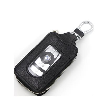 China Vintage WAKED Factory Outlet Leather Custom Car Key Holder Car Key Pouch Bag With Window for sale